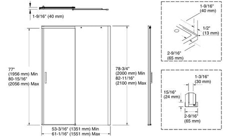 CONTRA SMALL HT 2000MM - KOHLER PREMIUM - ( BRIGHT POLISHED SILVER - PREMIUM - 0x2000 mm - 0inchX80inch )