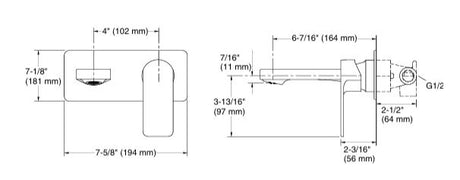 W/MSC LAV FAUCET TRIM,VALVE IN RGD - KOHLER PREMIUM -  ( VIBRANT BRUSHED ROSE GOLD - PREMIUM - 0x15 mm - 0inchX0.5inch )