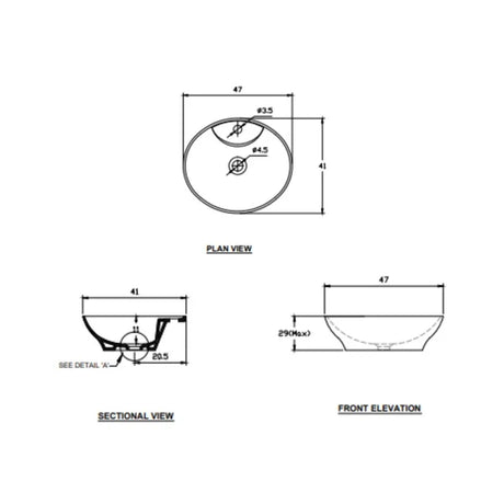 WASH BASIN TABLE TOP EVITA - HINDWARE -  ( STAR WHITE - ART - 470x410 mm - 18.5inchX16inch )