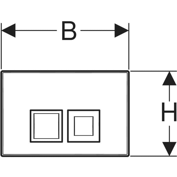 ACTUATOR DELTA 50 - GEBERIT -  ( BRIGHT CHROME - MID LINE - 0x0 mm - 0inchx0inch )