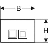 ACTUATOR DELTA 50 - GEBERIT -  ( BRIGHT CHROME - MID LINE - 0x0 mm - 0inchx0inch )