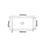 1.0 BOWL SS SINK WITH WASTE COUPLING (DEPTH 9INCH)- FUTURA -  ( BLACK - HAND CARVED COLOUR SERIES - 533x457 mm - 21inchX18inch )
