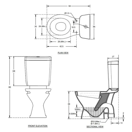 EWC ALPHA COUPLED  S W/SEAT COVER 100MM - HINDWARE -  ( STAR WHITE -  - 0x0 mm - 0inchx0inch )