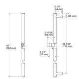 CONTEMPORARY SLIDE BAR - KOHLER PREMIUM -  ( BRUSHED BRONZE - PREMIUM - 0x762 mm - 0inchX31inch )