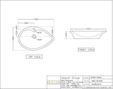 TABLE TOP BASIN - ARTIZE SWARE -  ( BLACK - TIAARA - 725x480 mm - 29inchX19.2inch )