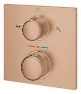 ALLURE THERMOSTATIC BATH/SHOWER MIXER- 2 WAY DIVERTER HAND SHOWER & BATH FILLER - GROHE - (BRUSHED WARM SUNSET - G5-ALLURE - 0x15 mm -  0inchX0.5inch)