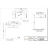 WALL HUNG BASIN WITH FIXING ACCESSORIES - ARTIZE SWARE -  ( WHITE - ARTIZE DESIGNER - 650x450 mm - 26inchX18inch )