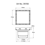 TILE/MARBLE DRAIN - VIKING -  ( GOLD PVD BRUSHED - SS 304 - 0x125 mm - 0inchX5inch )