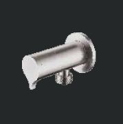 BRASS ANGLE VALVE WITH BRASS FLANGE - AQUANT - ( BRUSHED STAINLESS STEEL - 316 SS - 0x15 mm - 0inchX0.5inch )