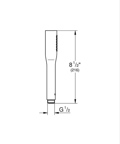 EUPHORIA COSMOPOLITAN STICK HAND SHOWER 1 SPRAY - GROHE -  ( PHANTOM BLACK - G4 - EUPHORIA - 0x15 mm - 0inchX0.5inch )