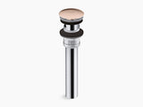CLICKER DRAIN BIG CAP WITH OVERFLOW - KOHLER PREMIUM -  ( VIBRANT ROSE GOLD - PREMIUM - 0x0 mm - 0inchX0inch )