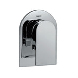 SINGLE LEVER 3-INLET DIVERTER EXPOSED PARTS KIT CONSISTING OF OPERATING LEVER, CARTRIDGE SLEEVE, WALL FLANGE (WITH SEALS), BUTTON ASSEMBLY SLEEVE AND BUTTON CAP (COMPATIBLE WITH ALD-193N)- JAQUAR FAUCETS - ( CHROME - LYRIC - 0x15 mm - 0inchX0.5inch )