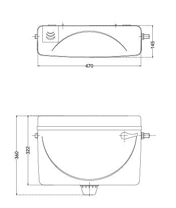 SLEEK FRESH PVC CISTERN - WH - HINDWARE -  ( WHITE -  - 0x0 mm - 0inchX0inch )