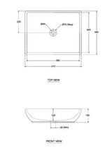 WASH BASIN COUNTER TOP FONTE - HINDWARE -  ( STAR WHITE - ITALIAN - 610x470 mm - 24inchX18.5inch )