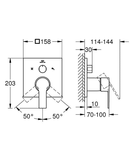 ALLURE SINGLE-LEVER MIXER WITH 3-WAY DIVERTER- GROHE -  ( CHROME - G5 - ALLURE - 0x15 mm - 0inchX0.5inch )