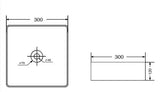 TABLE MOUNTED CERAMIC WASH BASIN SQUARE SHAPE - AQUANT - ( WHITE - - 300x300x120 mm - 12inchX12inchX4.8inch )