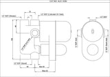 CONC.BODY FOR 3 INLET S.L DIV - JAQUAR FAUCETS -  ( CHROME - ALLIED - 0x15 mm - 0inchX0.5inch )