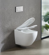 GENERATION 3 RELAX MODE RIMLESS TORNADO QUIET SWIRL FLUSHING WALL-HUNG WC WITH SOFT-CLOSE UF SLIM SEAT COVER ERGONOMICALLY SEAT - AQUANT - ( WHITE - - 520x360x360 mm - 20.8inchX14.4inchX14.4inch )