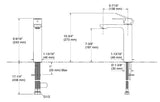 HONE-SL BASIN MIXER TALL W/PIPES - KOHLER PREMIUM -  ( POLISHED CHROME - PREMIUM - 0x15 mm - 0inchX0.5inch )