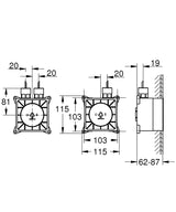 F-DIGITAL DELUXE ROUGH-IN SET LIGHT SET - GROHE -  (  - G7 - GROHE F-DIGITAL - 0x0 mm - 0inchX0inch )