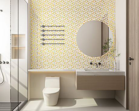 5010 WHITE & GOLD HL - CHINA TILES -  (  -  - 600x300 mm - 24inchX12inch )