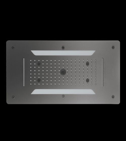 SS 4/FUNCTION CEILING SHOWER - AQUANT - ( GRAPHITE GREY - - 700x380 mm - 28inchX15.2inch )