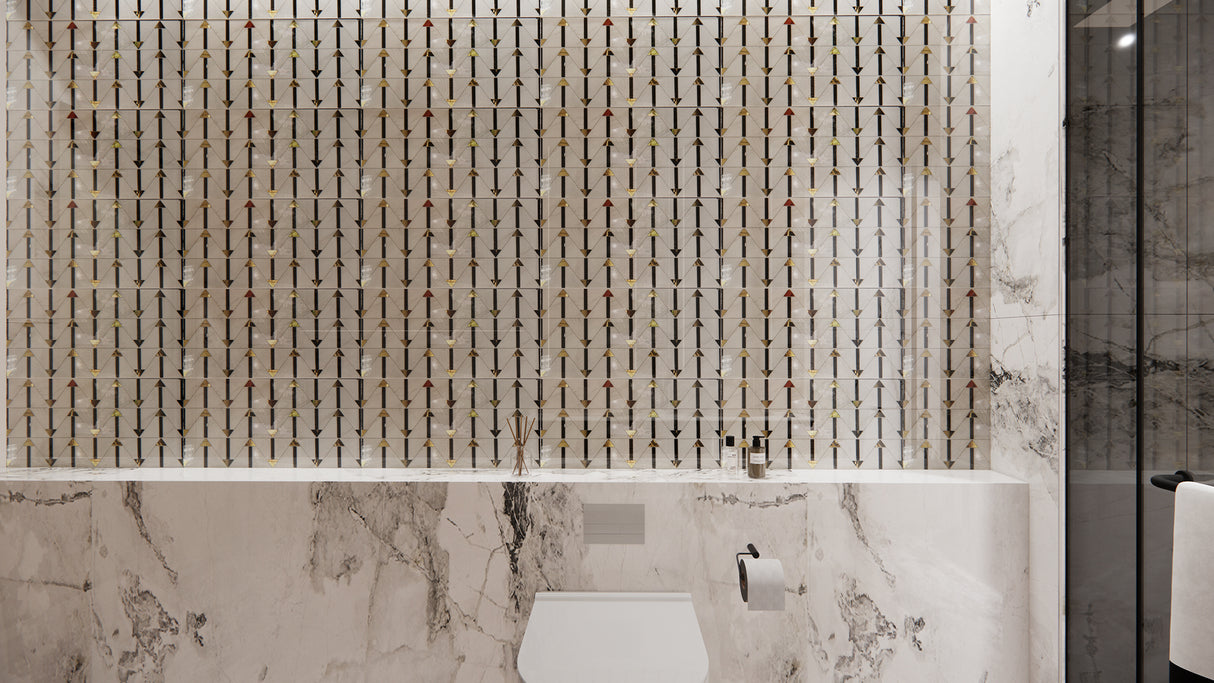 5021 BLACK & GOLD HL - CHINA TILES -  (  -  - 600x300 mm - 24inchX12inch )