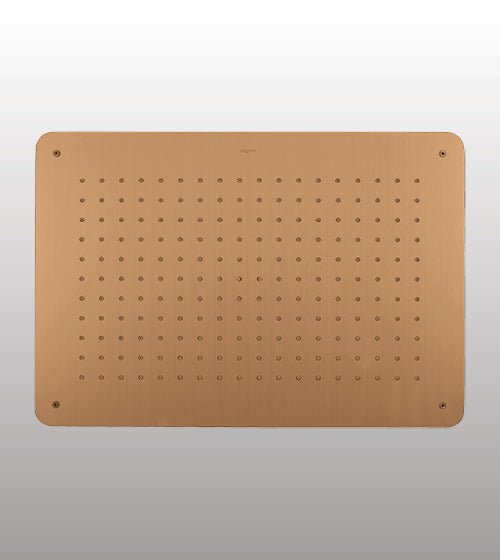 S/L FUN CONC CEILING MOUNTED SHOWER W/INSTAL KIT FOR FALSE CEILING - AQUANT -  ( BRUSHED ROSE GOLD -  - 480x330 mm  - 19.2inchX13.2inch )