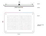 SS FALSE CEILING RAIN SHWR W/INST. KIT - AQUANT -  ( MATT BLACK -  - 480x330 mm  - 19.2inchX13.2inch )