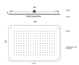 SS FALSE CEILING RAIN SHWR W/INST. KIT - AQUANT -  ( BRUSHED GOLD -  - 480x330 mm  - 19.2inchX13.2inch )