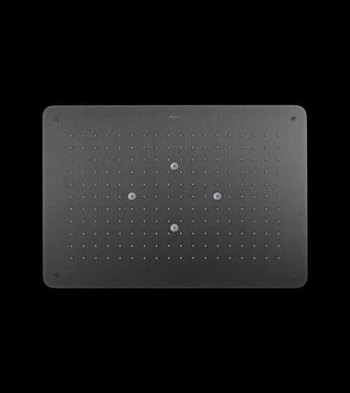 SS FALSE CEILING SHWR 2 FUN. W/INST. KIT - AQUANT -  ( GRAPHITE GREY -  - 480x330 mm  - 19.2inchX13.2inch )