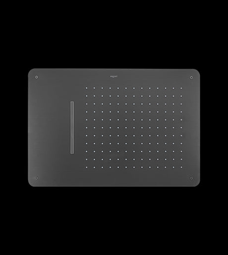 SS FALSE CEILING SHWR 2 FUN. W/INST. KIT - AQUANT -  ( GRAPHITE GRAY -  - 480x330 mm  - 19.2inchX13.2inch )