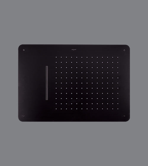 SS FALSE CEILING SHWR 2 FUN. W/INST. KIT - AQUANT -  ( MATT BLACK -  - 480x330 mm  - 19.2inchX13.2inch )