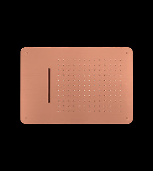 SS FALSE CEILING SHWR 2 FUN. W/INST. KIT - AQUANT -  ( ROSE GOLD -  - 480x330 mm  - 19.2inchX13.2inch )