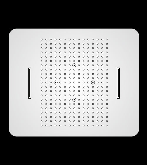 SS 3 FUNC. CEILING RAIN SHWR W/INST. KIT - AQUANT - ( CHROME - - 580x480 mm - 23inchX19inch )
