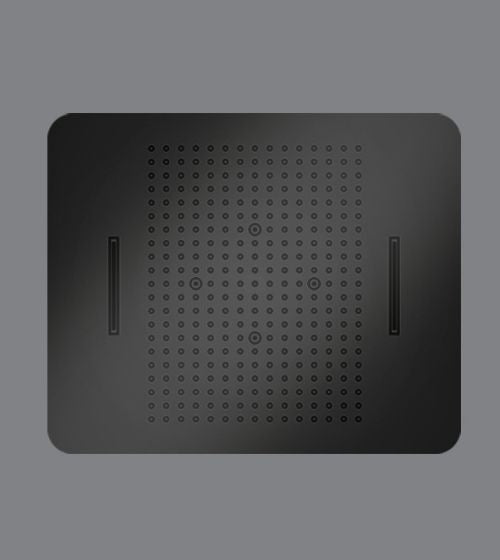 SS 3 FUNC. CEILING RAIN SHWR W/INST. KIT - AQUANT -  ( MATT BLACK -  - 580x480 mm - 23.2inchX19.2inch )