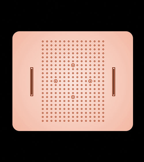 SS 3 FUNC CONC. CEILING RAIN SHWR W/INST. KIT FOR FALSE CEILING - AQUANT -  ( ROSE GOLD -  - 580x480 mm - 23.2inchX19.2inch )