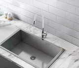 SINK COCK FLEXIBLE SPOUT-TABLE MOUNT (WHITE) - HINDWARE FAUCETS -  ( POLISHED CHROME - KITCHEN TAP-GLAMOUR - 0x15 mm - 0inchX0.6inch )