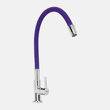 SINK COCK FLEXIBLE SPOUT-TABLE MOUNT (PURPLE) - HINDWARE FAUCETS -  ( POLISHED CHROME - KITCHEN TAP-GLAMOUR - 0x15 mm - 0inchX0.6inch )