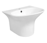 WASH BASIN ELEGANCEW/INTEGRATED PEDESTAL - HINDWARE -  ( STAR WHITE -  - 470x430 mm - 18.8inchX17.2inch )