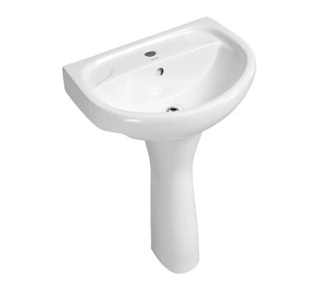 WASH BASIN POPULAR - HINDWARE -  ( WHITE -  - 550x400 mm - 22inchX16inch )