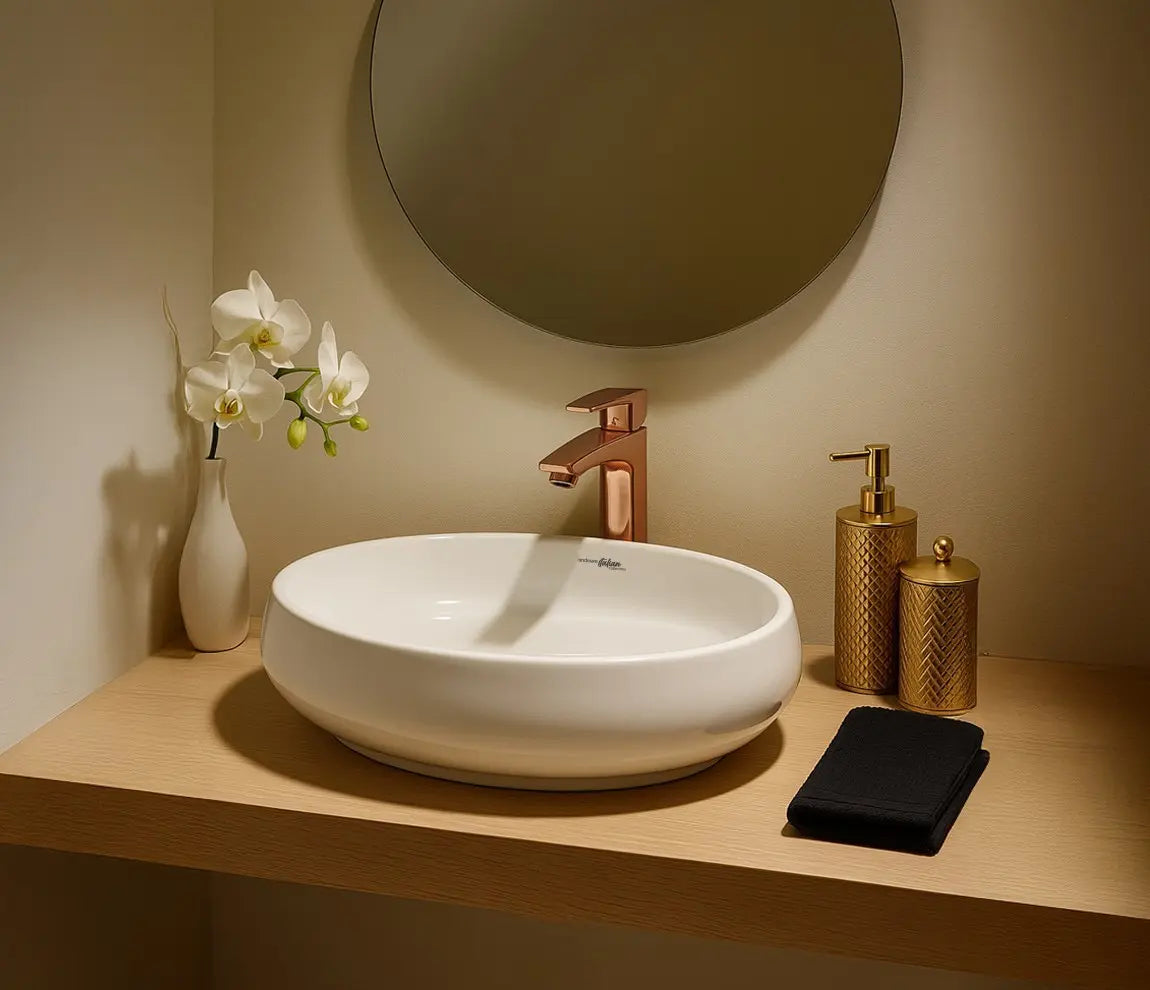 WASH BASIN TABLE TOP AVANTE - HINDWARE -  ( STAR WHITE - AVANTE - 525x410 mm - 21inchX16.4inch )