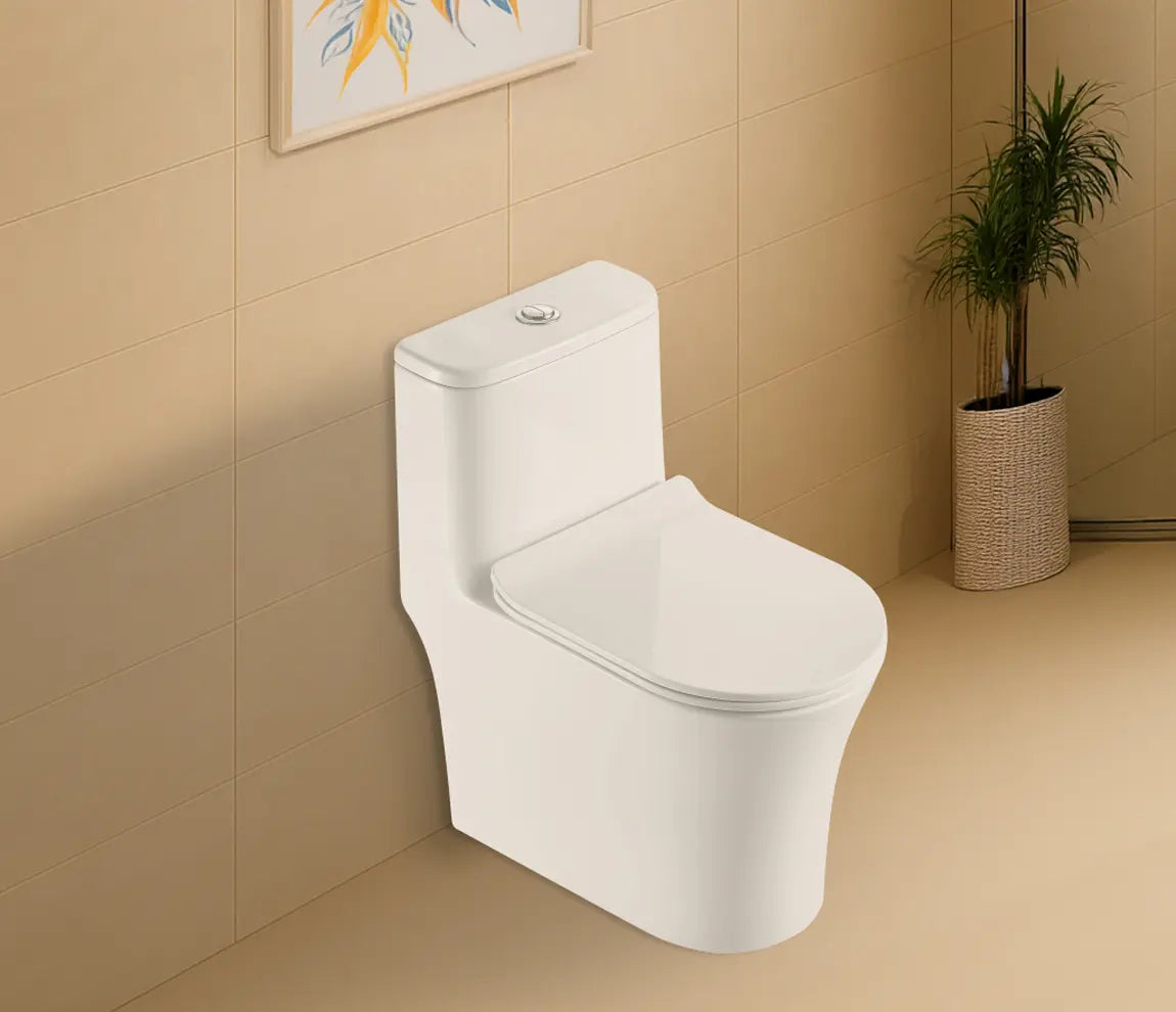 EWC ONE ASTER R S-TRAP 220MM W/SEAT COVER - HINDWARE -  ( WHITE - ASTER R - 0x0 mm - 0inchx0inch )