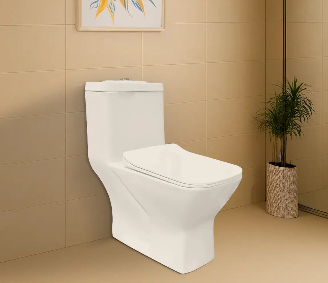 EWC ONE PIECE ASTER S TRAP - 220MM W/SEAT COVER - HINDWARE -  ( STAR WHITE - SHARP - 0x0 mm - 0inchX0inch )