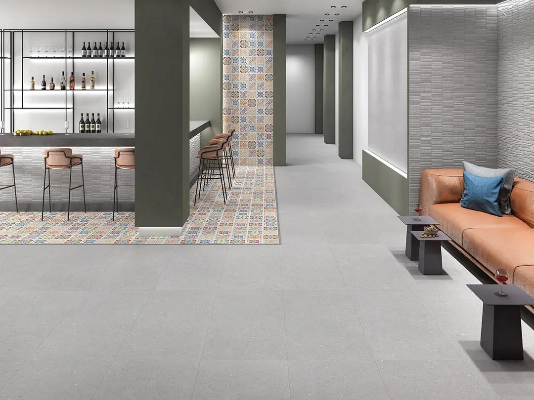 GROOVE FOSSIL DOVE MATT TEXTURE - SIMPOLO-TILES- (  - IMPATTO MATT - 1198x598 mm - 48inchX24inch )