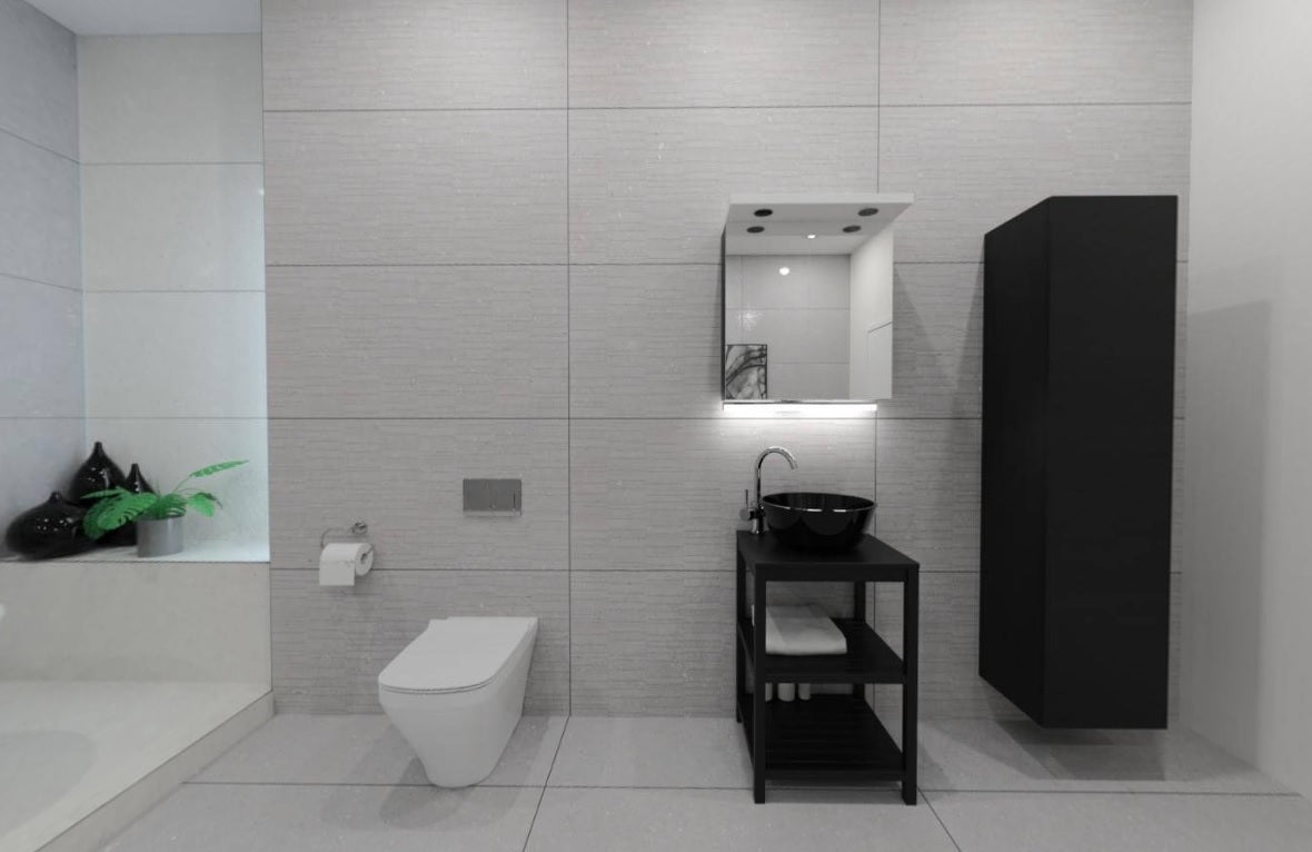 GROOVE FOSSIL GREY MATT TEXTURE - SIMPOLO-TILES- (  - IMPATTO MATT - 1198x598 mm - 48inchX24inch )