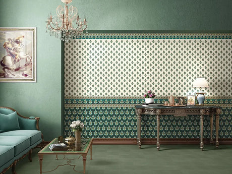 DAMASK LEGASY BORDER 2 MATT  - SIMPOLO-TILES- (  - TINY TILE MATT - 198x198 mm - 7.8inchX7.8inch )