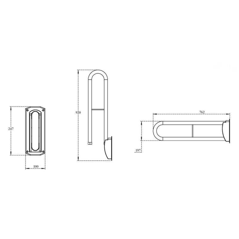 GRAB BAR - VIKING -  ( CHR -  - 0x760 mm - 0inchX30inch )