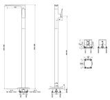 (PRUN) FLOOR MOUNTED BASIN MIXER 42" HIGHT - AQUANT -  ( BRUSHED GOLD -  - 0x0 mm - 0inchx0inch )