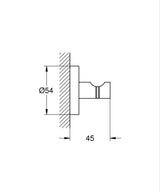 ESSENTIALS ROBE HOOK - GROHE -  ( BRUSHED HARD GRAPHITE - G5 - ESSENTIALS - 0x0 mm - 0inchX0inch )